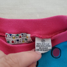 Load image into Gallery viewer, Vintage Blue/Pink Polka Dot Short Dress 2t
