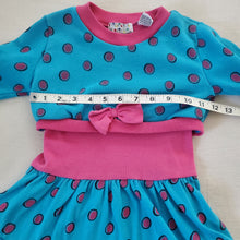 Load image into Gallery viewer, Vintage Blue/Pink Polka Dot Short Dress 2t
