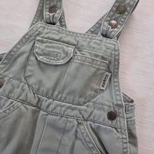 Load image into Gallery viewer, Vintage Guess Sage Overalls 3-6 months
