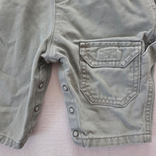 Load image into Gallery viewer, Vintage Guess Sage Overalls 3-6 months
