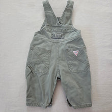 Load image into Gallery viewer, Vintage Guess Sage Overalls 3-6 months
