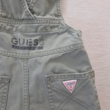 Load image into Gallery viewer, Vintage Guess Sage Overalls 3-6 months
