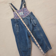 Load image into Gallery viewer, Vintage Guess Floral Denim Overalls 12-18 months

