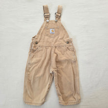 Load image into Gallery viewer, Vintage Carhartt Brown Overalls 18-24 months
