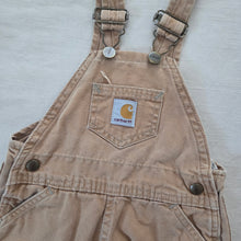 Load image into Gallery viewer, Vintage Carhartt Brown Overalls 18-24 months
