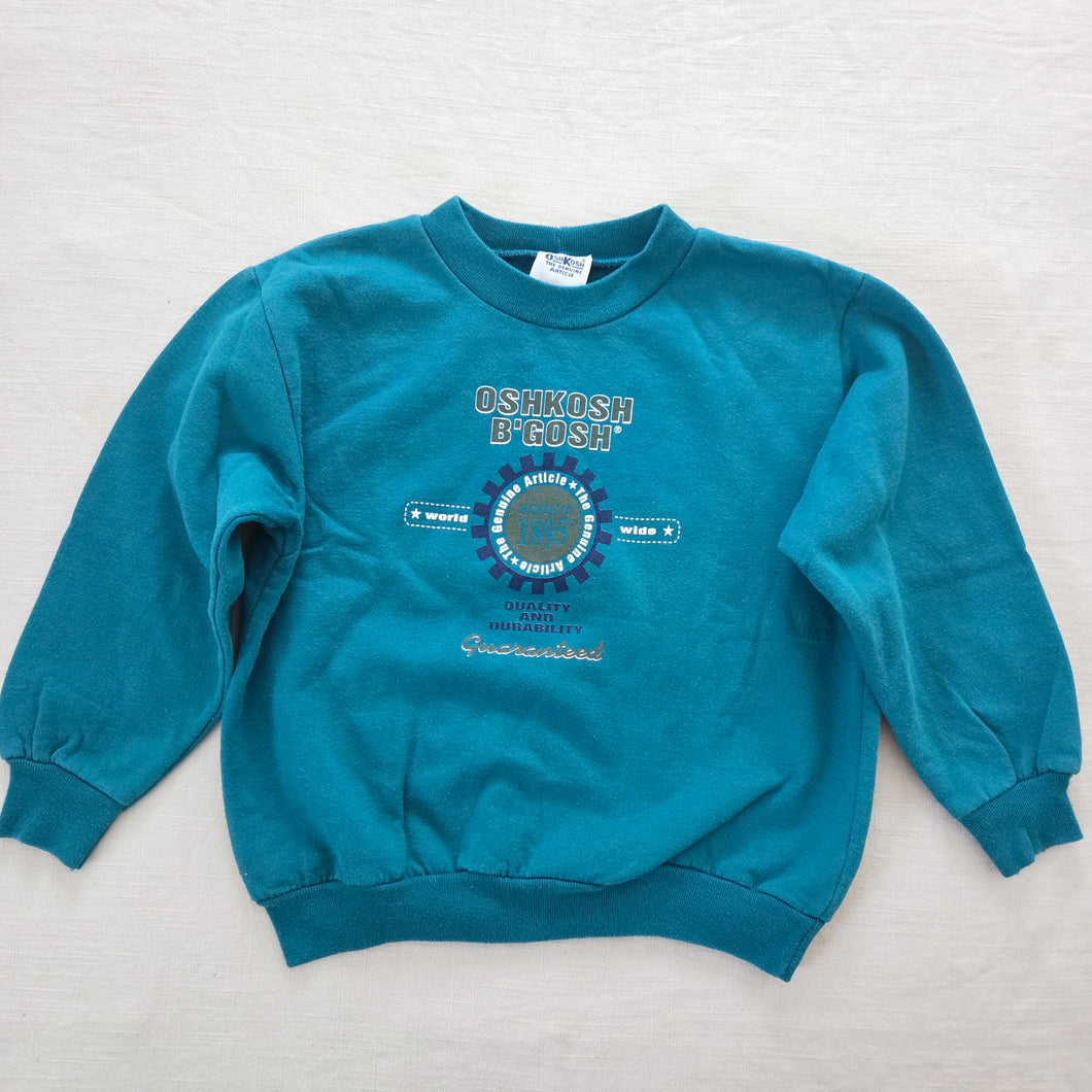 Vintage Oshkosh Teal Crewneck kids 7