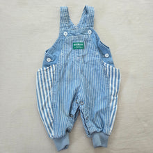 Load image into Gallery viewer, Vintage Oshkosh Striped Iogger Overalls 3-6 months
