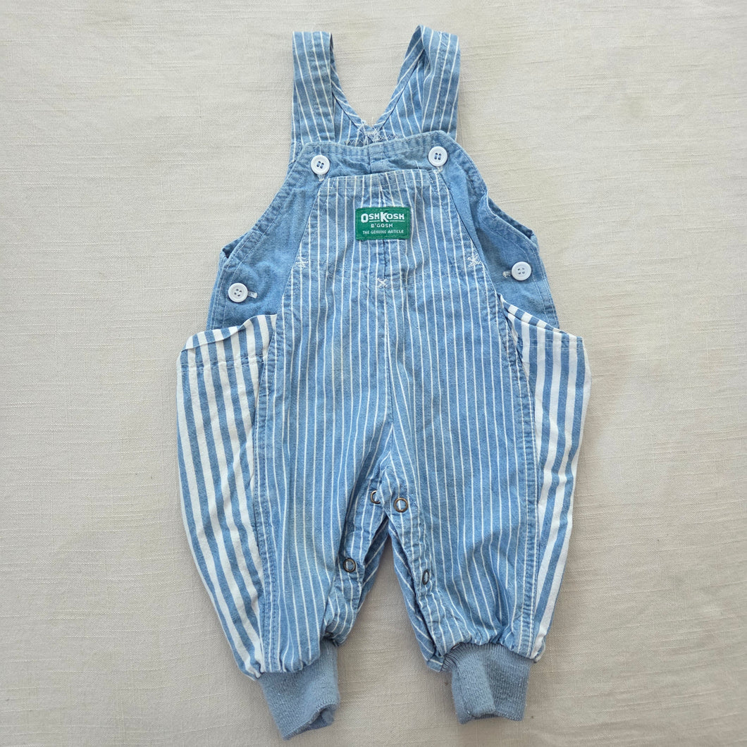 Vintage Oshkosh Striped Iogger Overalls 3-6 months