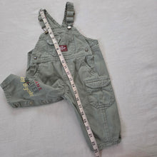 Load image into Gallery viewer, Vintage Oshkosh &quot;Airplane Skydiver&quot; Overalls 9-12 months
