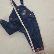 Load image into Gallery viewer, Vintage Oshkosh Denim Plaid Overalls 6-9 months
