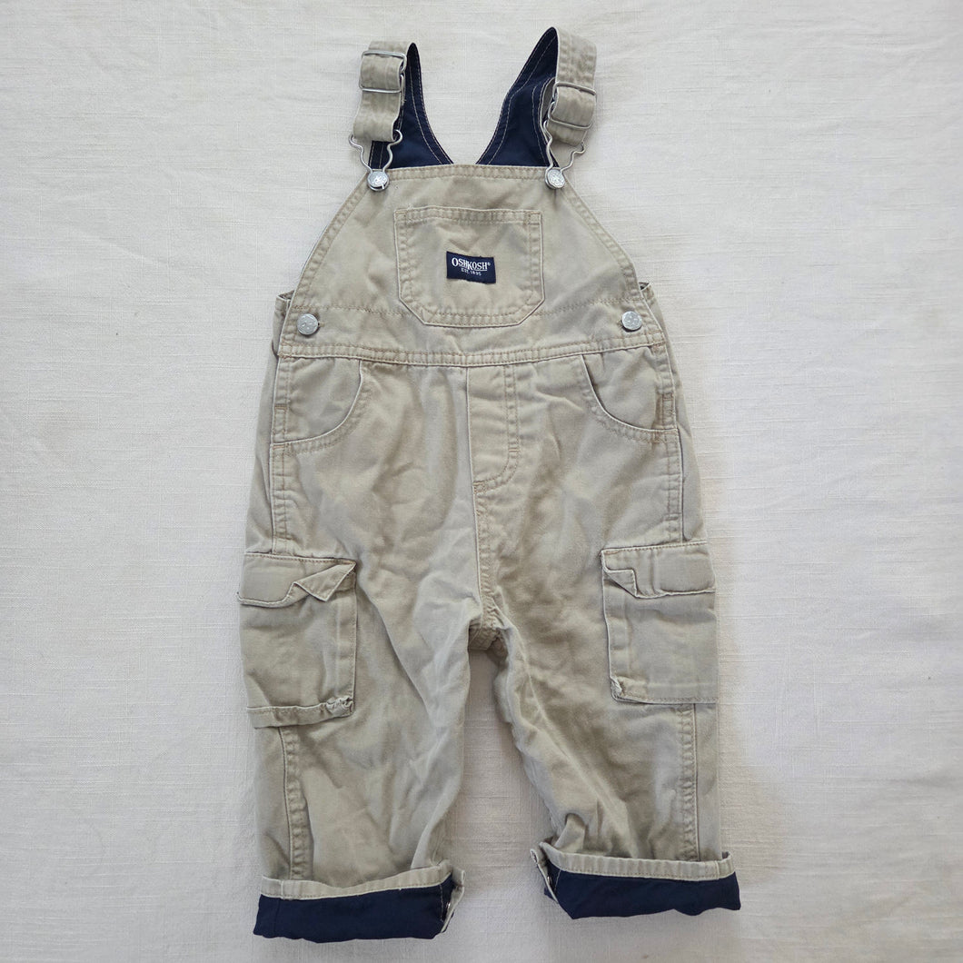 Vintage Y2k Oshkosh Tan Lined Overalls 12 months
