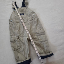 Load image into Gallery viewer, Vintage Y2k Oshkosh Tan Lined Overalls 12 months
