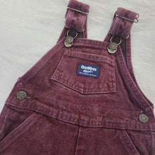 Load image into Gallery viewer, Vintage Oshkosh Burgundy Denim Overalls 2t
