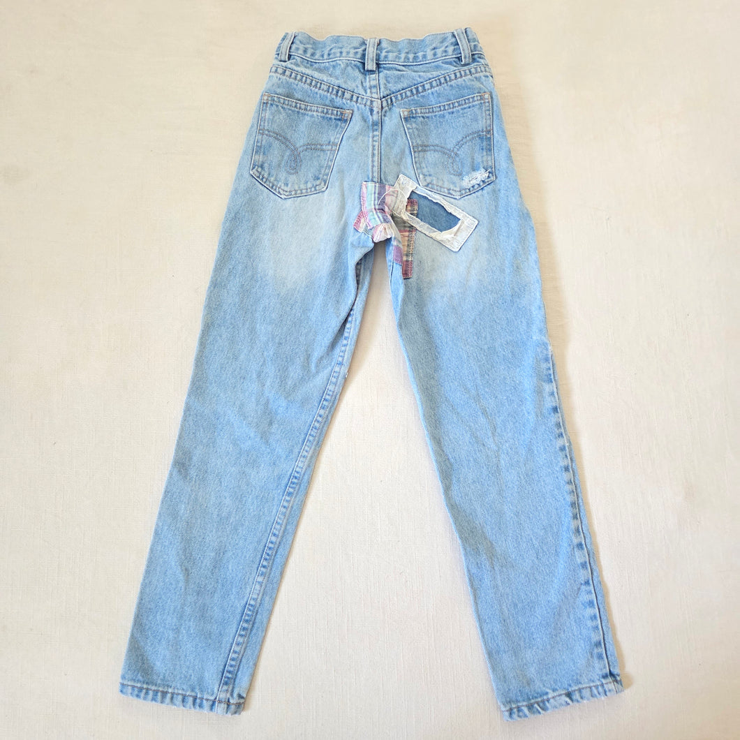 Vintage Distressed Patched Jeans kids 8