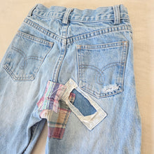 Load image into Gallery viewer, Vintage Distressed Patched Jeans kids 8
