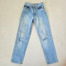 Load image into Gallery viewer, Vintage Distressed Patched Jeans kids 8

