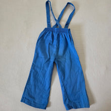 Load image into Gallery viewer, Vintage Flower Blue Suspender Pants 3t
