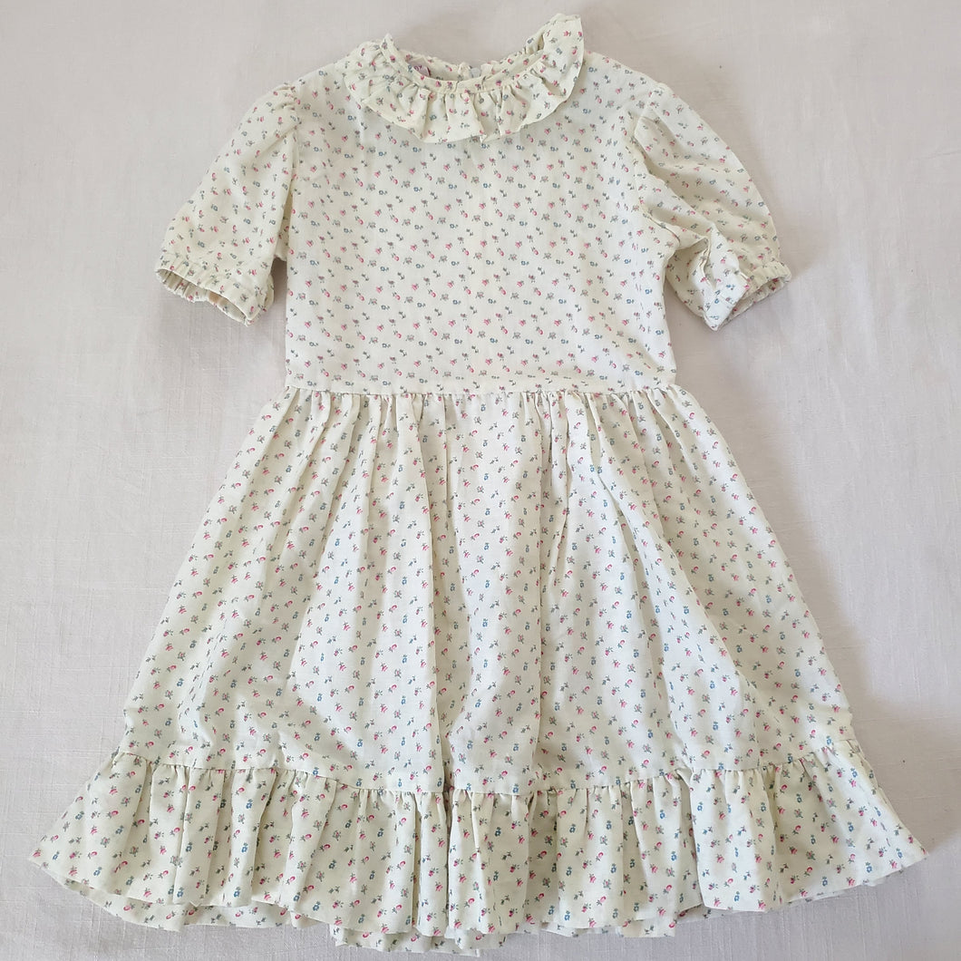 Vintage Small Floral Cream Dress kids 6