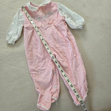 Load image into Gallery viewer, Vintage Birds Pink Footed Bodysuit 3-6 months
