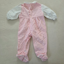 Load image into Gallery viewer, Vintage Birds Pink Footed Bodysuit 3-6 months
