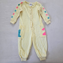 Load image into Gallery viewer, Vintage Yellow Stars + Numbers Bodysuit 2t/3t

