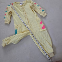 Load image into Gallery viewer, Vintage Yellow Stars + Numbers Bodysuit 2t/3t
