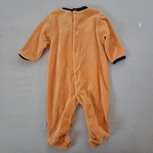 Load image into Gallery viewer, Vintage Halloween Boo Velour Footed PJs 3-6 months
