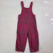 Load image into Gallery viewer, Vintage Winter Plaid Overalls 3t
