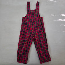 Load image into Gallery viewer, Vintage Winter Plaid Overalls 3t
