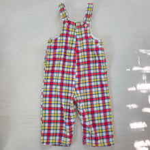 Load image into Gallery viewer, Vintage Bright Plaid Overalls 18 months

