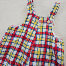 Load image into Gallery viewer, Vintage Bright Plaid Overalls 18 months
