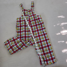 Load image into Gallery viewer, Vintage Bright Plaid Overalls 18 months
