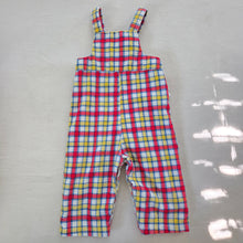 Load image into Gallery viewer, Vintage Bright Plaid Overalls 18 months
