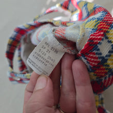 Load image into Gallery viewer, Vintage Bright Plaid Overalls 18 months
