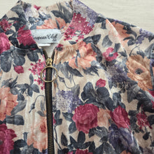 Load image into Gallery viewer, Vintage Floral Velour Jacket kids 6 *flaw
