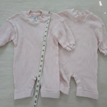 Load image into Gallery viewer, Vintage Bundle Pink Cotton Waffle Knit Bodysuits 0-3 months
