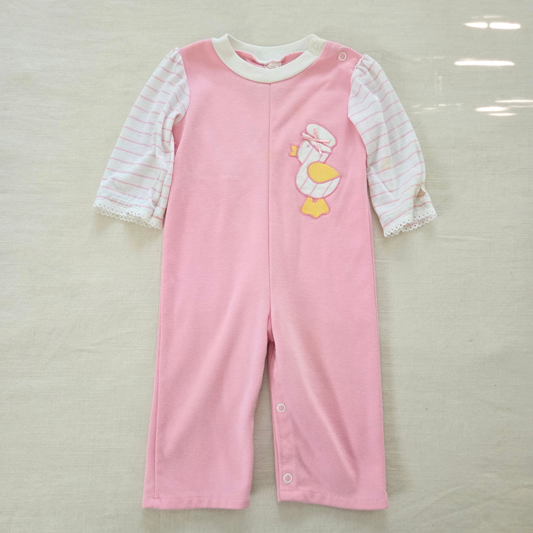 Vintage Duck Pink Bodysuit 9-12 months