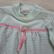 Load image into Gallery viewer, Vintage Healthtex Mint + Pink Bodysuit 9-12 months
