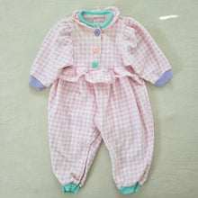 Load image into Gallery viewer, Vintage Pink Gingham Ruffle Bodysuit 6-9 months
