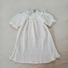 Load image into Gallery viewer, Vintage White Knit Gown/Dress newborn
