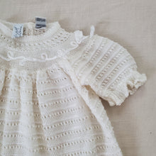 Load image into Gallery viewer, Vintage White Knit Gown/Dress newborn
