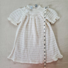 Load image into Gallery viewer, Vintage White Knit Gown/Dress newborn
