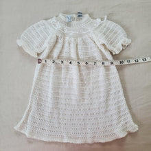 Load image into Gallery viewer, Vintage White Knit Gown/Dress newborn
