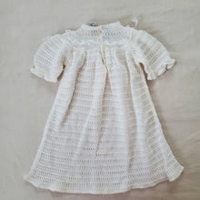 Load image into Gallery viewer, Vintage White Knit Gown/Dress newborn
