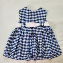 Load image into Gallery viewer, Vintage Navy Gingham Sleeveless Dress 12-18 months
