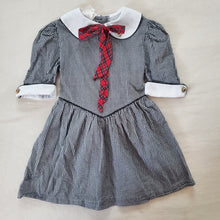 Load image into Gallery viewer, Vintage Houndstooth Tie Neck Dress 5t
