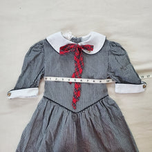 Load image into Gallery viewer, Vintage Houndstooth Tie Neck Dress 5t
