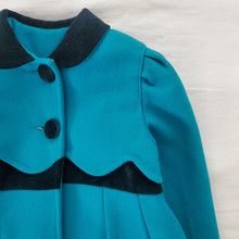 Load image into Gallery viewer, Vintage Rothschild Teal Scallop Peacoat 3t

