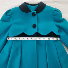 Load image into Gallery viewer, Vintage Rothschild Teal Scallop Peacoat 3t
