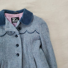 Load image into Gallery viewer, Vintage Pale Blue Scallop Peacoat 4t
